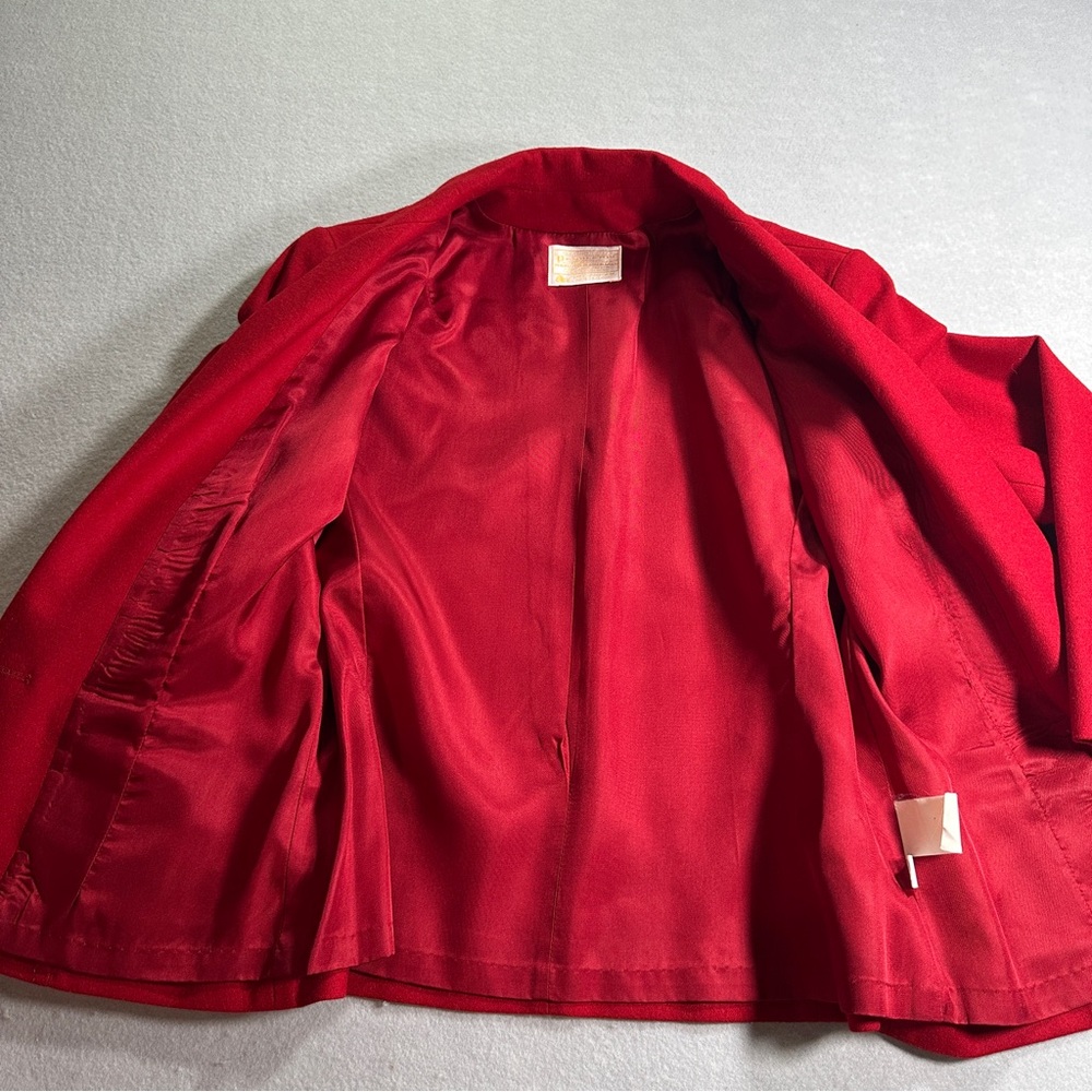 Vintage Pendleton Wool Blazer Womens 8 Red Single Button‎ Classic Made In USA - Picture 8 of 10